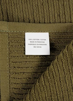 KAF Home Premium Kitchen Towels (18" x 28"), Large 100% Cotton, Flat & Terry Absorbent Dish Towel Set (Olive, 18 x 28-6 Pack)