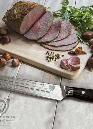Dalstrong Ultimate Slicer Sujihiki Knife - 10.5 inch - Shogun Series ELITE - The Tokugawa - Damascus Slicing Knife - AUS-10V Japanese Super Steel Kitchen Slicer Saya - Kitchen Knife - Sheath Included