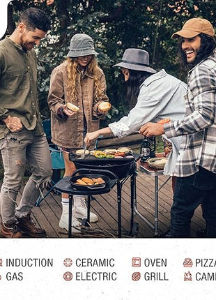 Victoria 13-Inch Cast Iron Skillet, Pre-Seasoned Cast Iron Frying Pan with Loop Handle, Made in Colombia