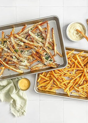 USA Pan Nonstick Half Sheet Pan and Quarter Sheet Pan, Set of 2, Aluminized Steel