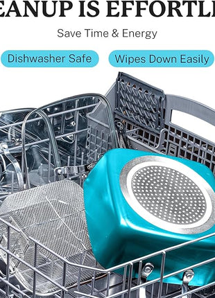 Gotham Steel 20 Piece Pots and Pans Set Nonstick Cookware Set, Pot and Pan Set, Kitchen Cookware Sets, Ceramic Cookware Set, Ceramic Pots and Pans Set, Pot Set, Dishwasher Safe, Aqua Blue