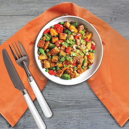 Urban Villa Halloween Kitchen Towels Set of 6 Dish Towels for Kitchen 100% Cotton Orange Color Dish Cloths 20''X30'' Multi-Purpose Kitchen Hand Towels Highly Absorbent Kitchen Towels with hanging Loop