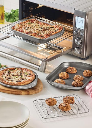 Circulon Total Bakeware Nonstick Toaster Oven & Personal Pizza Pan Baking Set, 4-Piece