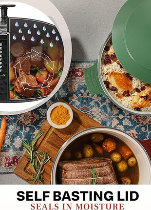 Gotham Steel Hammered 5 Qt Lightweight Dutch Oven Pot with Lid & Holders, Ceramic Non Toxic, Oven Safe & Even Heat Retaining Dutch Oven for Bread Baking Sourdough, Soup, 70% Lighter than Cast Iron