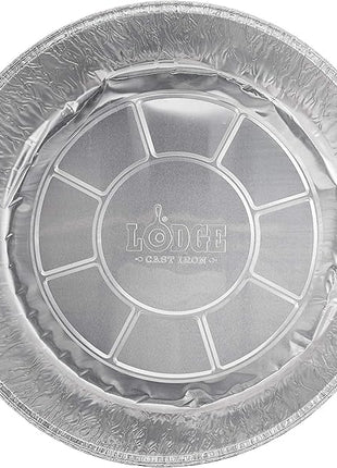 Lodge Silver 12 Inch Aluminum Foil Dutch Oven Liner - 100% Recyclable Dutch Oven Liner - Easy Camp Cooking Cleanup - 12 Pack