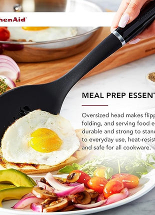 KitchenAid Classic Solid Turner, Black, 13.5x 3.3 Inch