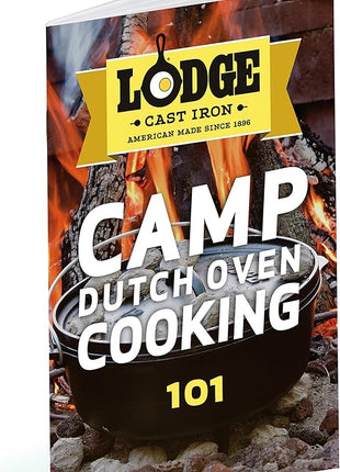 Lodge 8 Quart Pre-Seasoned Cast Iron Camp Dutch Oven with Lid - Dual Handles - Use in the Oven, on the Stove, on the Grill or over the Campfire - Black