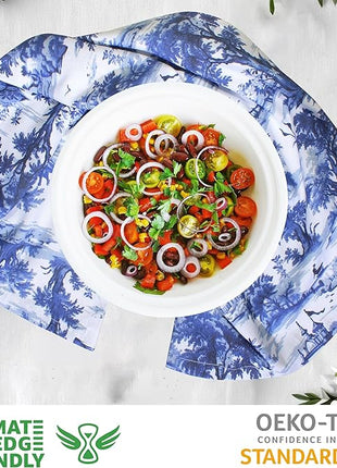 Urban Villa Kitchen Towels Set of 6 French Toile Kitchen Towels 20X30 Inches 100% Cotton Highly Absorbent Kitchen Towels Premium Quality Ultra Soft Mitered Corners KitchenTowels