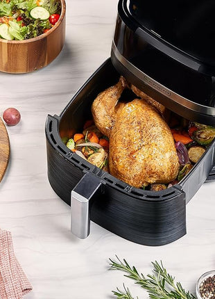 BLACK+DECKER Purifry 8QT Air Fryer, Crispy Deep Fried Taste without the Fat, Plus Bake, Dehydrate, and Keep Food Warm, Digital Touchscreen and Auto Shut-Off