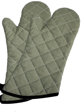 ARCLIBER Oven Mitts Heat Fire Resistant Oven Mitts 425 ° F, Quilted Terry Cloth Cotton Soft Lining Oven Gloves, Extra Long Kitchen Mittens for Cooking Baking