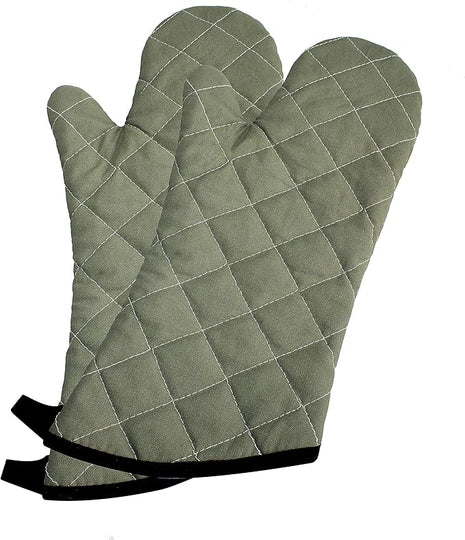 ARCLIBER Oven Mitts Heat Fire Resistant Oven Mitts 425 ° F, Quilted Terry Cloth Cotton Soft Lining Oven Gloves, Extra Long Kitchen Mittens for Cooking Baking