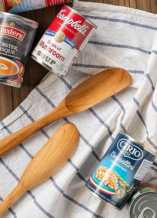 FAAY Jar Spoon, 12" Mixed Bowl Wooden Spoons for Cooking, Handmade Teak Wooden Spoon, Healthy Utensils, Suitable for Right Hand.