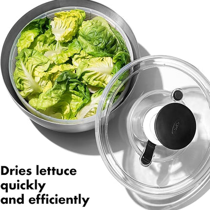 OXO Good Grips Stainless Steel Salad Spinner, 6.34 Qt. (Pack of 4)