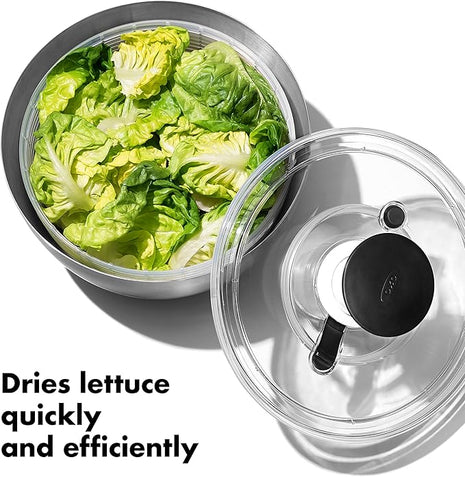 OXO Good Grips Stainless Steel Salad Spinner, 6.34 Qt. (Pack of 4)