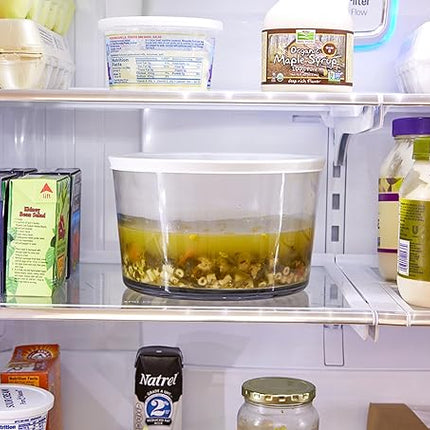 Anchor Hocking Glass Trifle Bowl with Lid, 104 oz Glass Salad Bowl with Plastic Lid