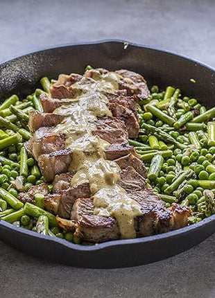 Lodge 12 Inch Pre-Seasoned Cast Iron Skillet - Dual Assist Handles - Use in the Oven, on the Stove, on the Grill, or Over a Campfire - Black