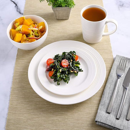 Gibson - 102504.16RM Gibson Home Amelia Court 16 Piece Dinnerware Set, White