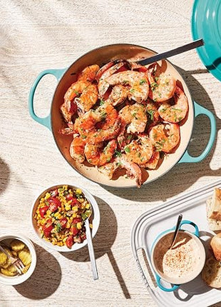 Le Creuset Enameled Cast Iron Signature Braiser, 3.5 qt., Caribbean