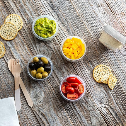 (4 Ounce 20 Pack) Clear Twist cap Containers With Clear Screw on Lids Twist Top Food Storage Freezer Containers