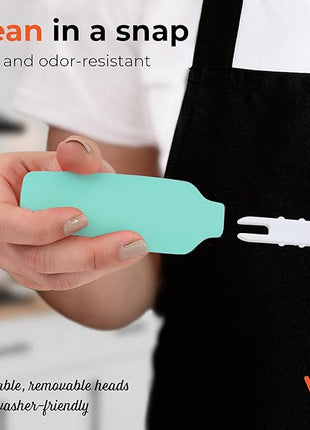 M KITCHEN Silicone Spatula Set - Heat Resistant & BPA Free - 4 Piece Nonstick Rubber Spatulas, Spoonula, Jar Scraper for Cooking, Baking, Mixing, Frosting - Dishwasher Safe Kitchen Utensils