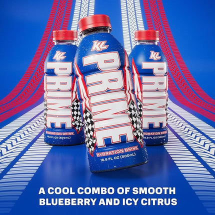 PRIME Hydration Kyle Larson, Sports Drinks, Electrolyte Enhanced for Replenishing Fluids, 250mg BCAAs, B Vitamins, Antioxidants, Low Sugar, 16.9 Fl Oz, 12 Pack