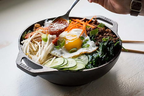 Lodge 9 Inch Cast Iron Mini Wok w/Loop Handles
