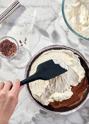 Tovolo Flex-Core All Silicone Spatula, Tapered Silicone Edge for Scraping, Ergonomic Handle, Heat-Resistant Rubber Spatula, BPA-Free & Dishwasher Safe Baking Tool & Kitchen Utensil