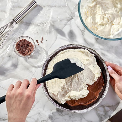 Tovolo Flex-Core All Silicone Spatula, Tapered Silicone Edge for Scraping, Ergonomic Handle, Heat-Resistant Rubber Spatula, BPA-Free & Dishwasher Safe Baking Tool & Kitchen Utensil