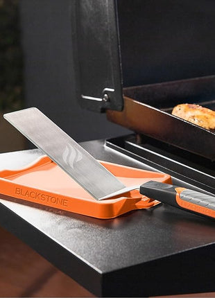 Blackstone 5097 Silicone Spatula Mat for Laddle, Serving Spoon Drip Pad & Grill Utensil Holder for Stovetop, Cooking & Countertop-Heat Resistant, Heavy Duty & Utensils Keeper large (Pack of 6)