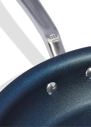 Made In Cookware - 12" Non Stick Frying Pan (Harbour Blue) - 5 Ply Stainless Clad Nonstick - Professional Cookware - Induction Compatible