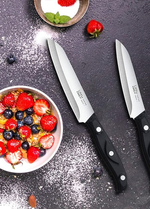 2PCS Paring Knife - Little Cook Paring Knife Set - Ultra Sharp Kitchen Knife - Fruit Knife - German stainless Steel - ABS Handle