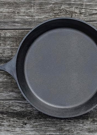 Lodge 15 Inch Cast Iron Pre-Seasoned Skillet – Signature Teardrop Handle - Use in the Oven, on the Stove, on the Grill, or Over a Campfire, Black
