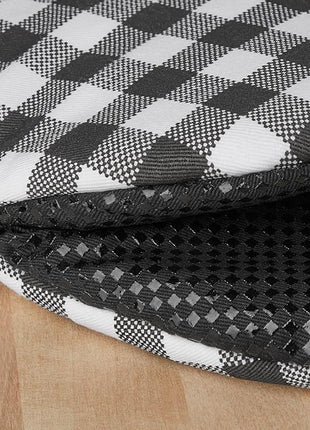 KITCHENAID Gingham Mini Oven Mitt 2-Pack Set, Matte Black, 5.5"x8"