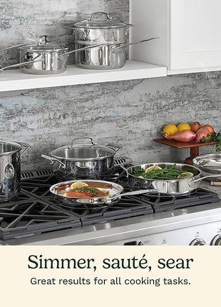 Cuisinart 17-Piece Cookware Set, Chef's Classic Steel Collection 77-17N