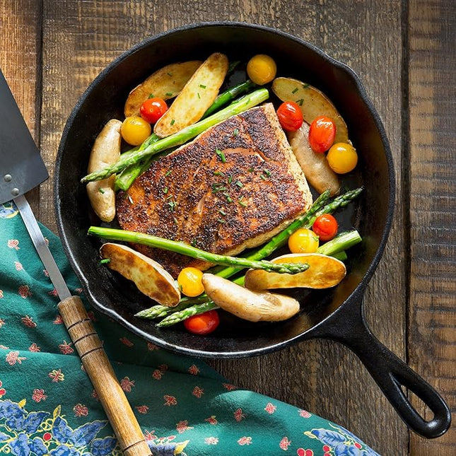 Cast Iron Skillet 3-Piece Set - 12", 10", 8" Heavy Duty Pans - Professional Restaurant Chef Quality Pre-Seasoned Pan Cookware Set