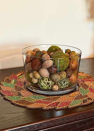 Anchor Hocking Glass Trifle Bowl with Lid, 104 oz Glass Salad Bowl with Plastic Lid