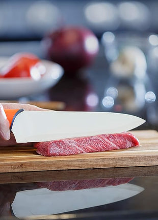 GLAD Knife Set for Kitchen – Stainless Steel Chef Knives with Sheaths | Sharp Colored Blades with Non-Slip Handles | Assorted Nonstick Cooking Essentials for Home