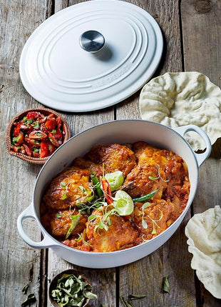 Le Creuset Enameled Cast Iron Signature Oval Dutch Oven, 2.75 qt., White