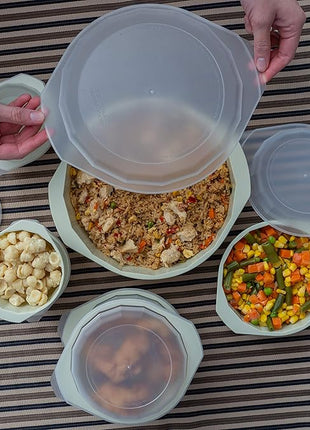 LaCuisine 18 Piece Microwave Cookware Set, White