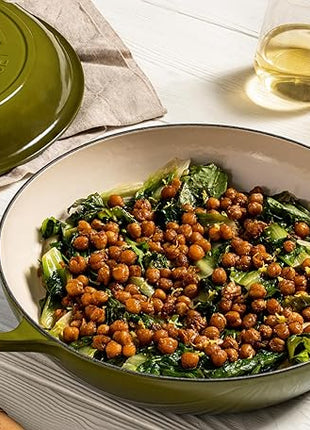 Le Creuset Enameled Cast Iron Signature Braiser, 3.5 qt., Olive