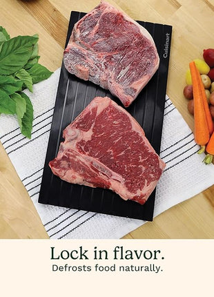 Cuisinart BBQ Defrosting Tray, Conductive Aluminum Rapid Thaw Plate for Frozen Meat, Quick Defrosting Tool that Preserves Natural Flavors, Non Stick Easy to Clean Kitchen Gadget & Grilling Accessories