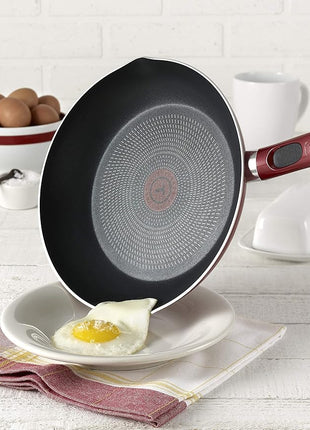 T-fal B039SE64 B039SE Excite ProGlide Nonstick Thermo-Spot Heat Indicator Dishwasher Oven Safe Cookware Set, 14-Piece, Red, 2.3 Rio