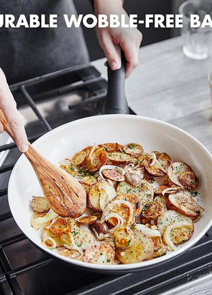 GreenPan Rio Hard Anodized Healthy Ceramic Nonstick, 7" 9.5" and 11" 3 Piece Frying Pan Skillet Set, Soft Grip Handle, PFAS-Free, Dishwasher Safe, Oven Safe, Black