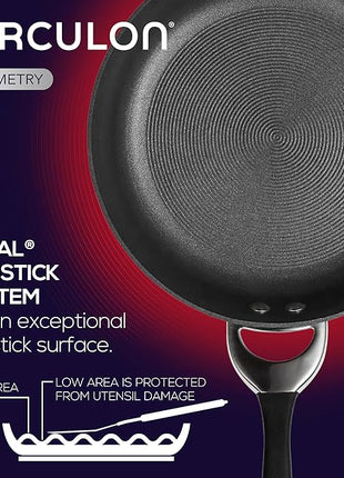 Circulon Symmetry Hard-Anodized Nonstick Frying Pan, 8.5-Inch, Black