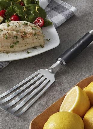 KitchenAid KO024OHOBA Gourmet Stainless Steel Flex Turner,Black (Pack of 12)