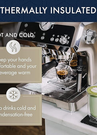 De'Longhi Double Walled Thermo Espresso and Latte Glasses Bundle (Set of 4)