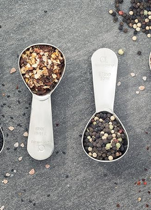 Apace Living Coffee Scoop (Set of 2) - 2 Tablespoon (2 Tbsp / 1/8 Cup / 1 oz) - The Best Stainless Steel Measuring Spoons for Coffee, Tea, and More