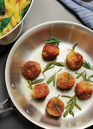 Tramontina Boston Tri-Ply Clad Stainless Steel 10-Inch Frying Pan, Induction-Ready Skillet, Dishwasher-Safe, NSF-Certified