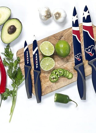 The Sports Vault NFL Houston Texans 5-Piece Kitchen Knife Set