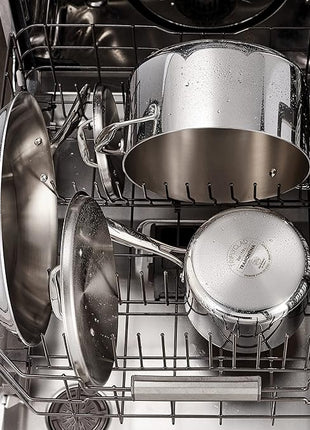 Tramontina Signature Tri-Ply Clad Stainless Steel 8-Inch Small Frying Pan, Induction-Ready Skillet, Dishwasher-Safe, NSF-Certified, Made in Brazil